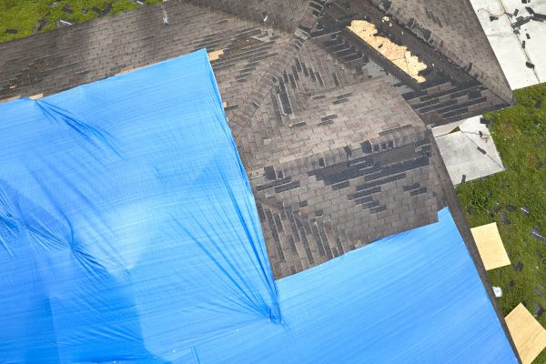 Storm Damage Roof Tarping in San Ramon